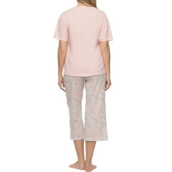 NWT Felina 4-Piece Soft Cotton PJ Set Pink (Lotus) Size Large - Picture 2 of 4